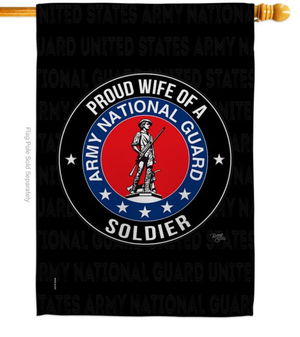 Army Proud Wife Soldier - Military Americana Vertical Impressions Decorative Flags HG108609 Made In USA - Image 3