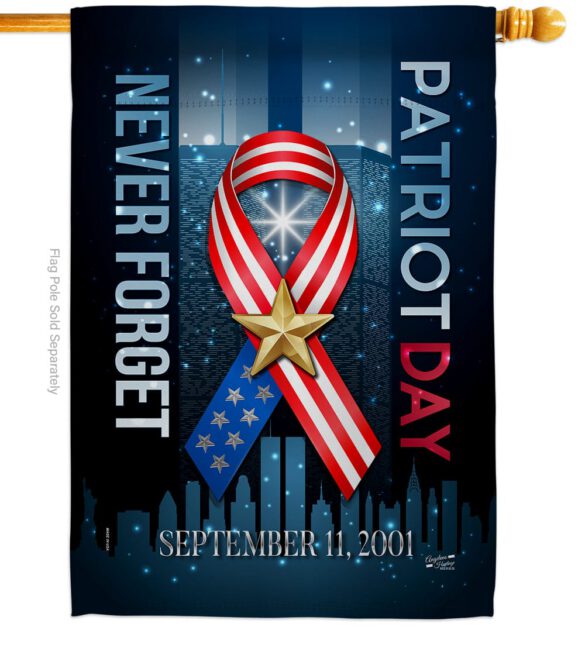911 Never Forget - Military Americana Vertical Impressions Decorative Flags HG137290 Made In USA - Image 3