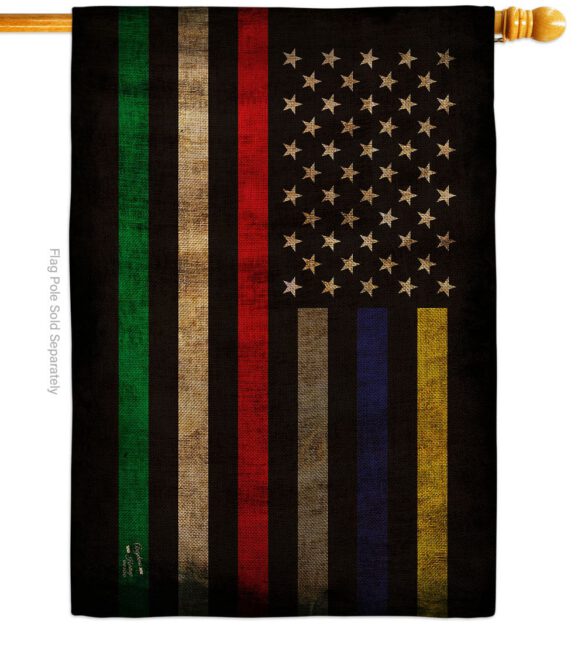 First Responders Line - Military Americana Vertical Impressions Decorative Flags HG137435 Made In USA - Image 12