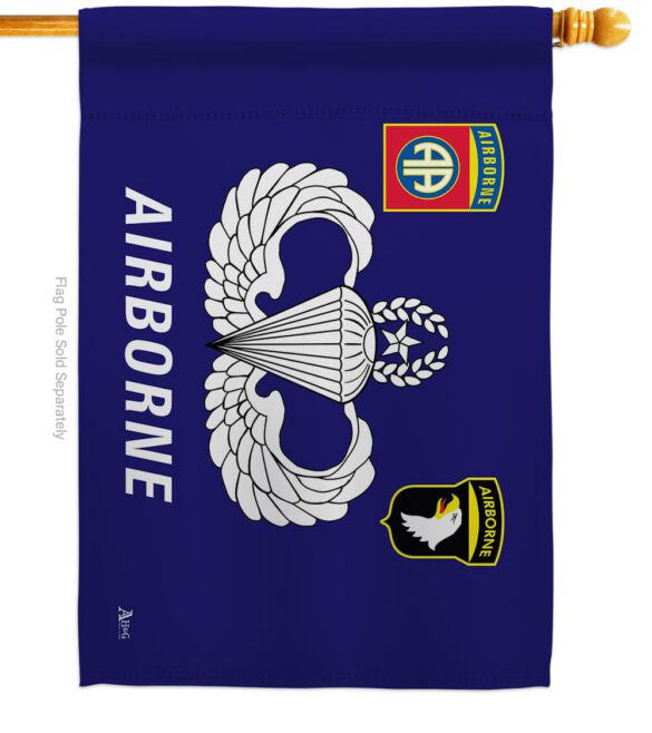 Airborne - Military Americana Vertical Impressions Decorative Flags HG140302 Made In USA - Image 3
