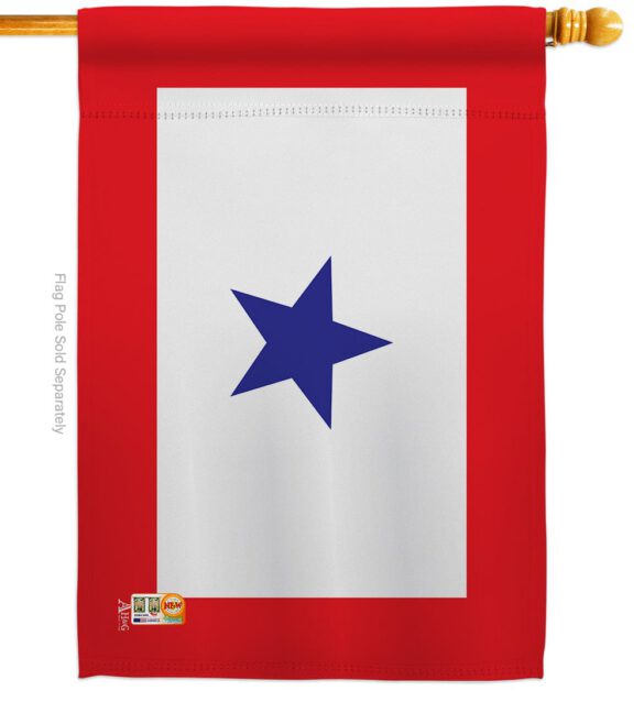 Blue Star - Military Americana Vertical Impressions Decorative Flags HG140343 Made In USA - Image 2
