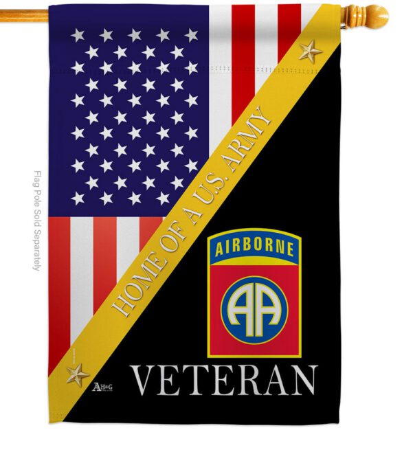 Home of 82nd Airborne - Military Americana Vertical Impressions Decorative Flags HG140891 Made In USA - Image 2