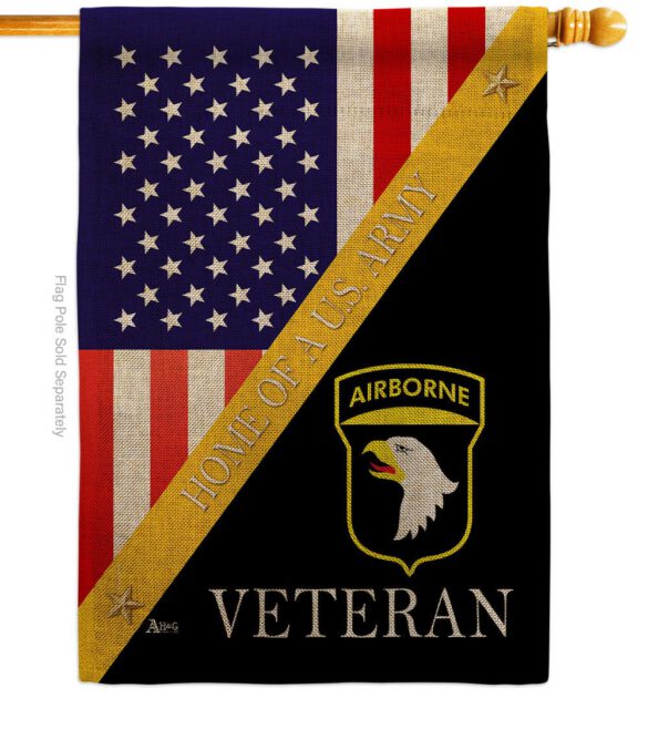 Home of 101st Airborne - Military Americana Vertical Impressions Decorative Flags HG140892 Made In USA - Image 12
