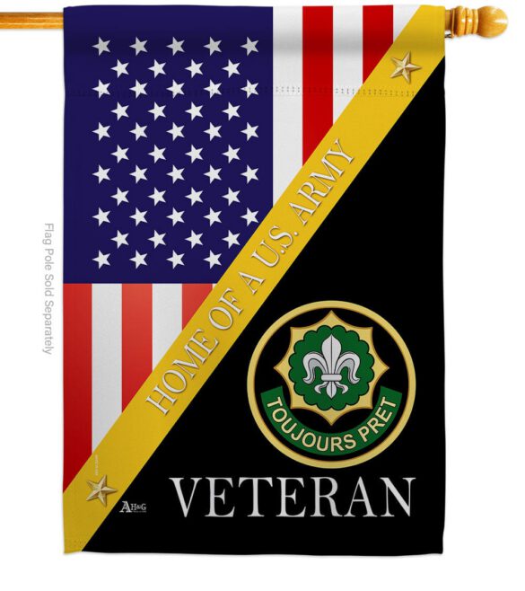 Home of 2nd Cavalry Regiment - Military Americana Vertical Impressions Decorative Flags HG140895 Made In USA - Image 2