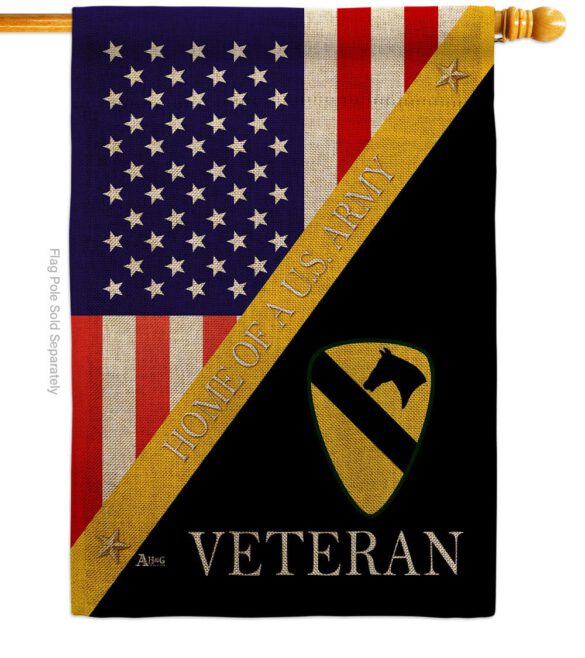 Home of 1st Cavalry Division - Military Americana Vertical Impressions Decorative Flags HG140896 Made In USA - Image 12