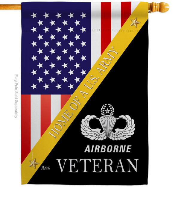 Home of Airborne - Military Americana Vertical Impressions Decorative Flags HG140900 Made In USA - Image 2