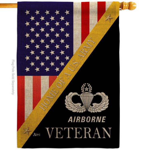 Home of Airborne - Military Americana Vertical Impressions Decorative Flags HG140900 Made In USA - Image 12