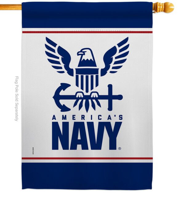 America Navy - Military Americana Vertical Impressions Decorative Flags HG170033 Made In USA - Image 3