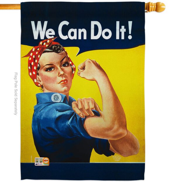 Girl Power - Military Americana Vertical Impressions Decorative Flags HG192078 Made In USA - Image 2