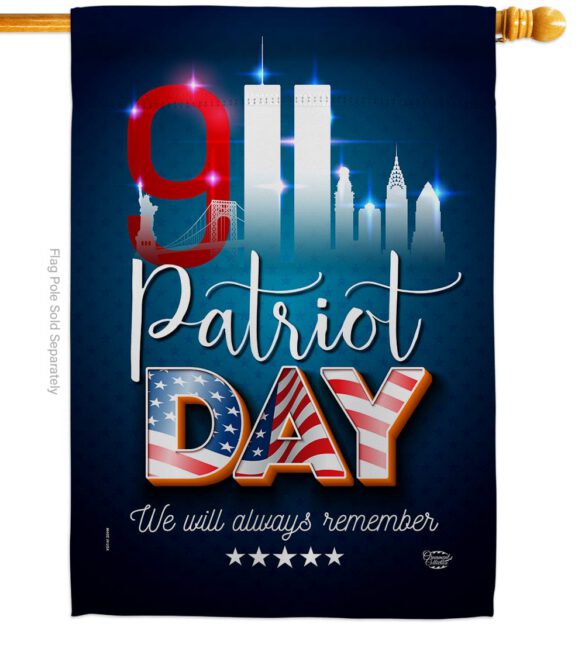 911 Remember Honor - Military Americana Vertical Impressions Decorative Flags HG192275 Made In USA - Image 3