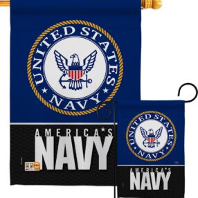 America Navy - Military Americana Vertical Impressions Decorative Flags HG108408 Made In USA