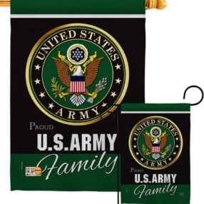 Army Proudly Family - Military Americana Vertical Impressions Decorative Flags HG108410 Made In USA