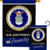 Air Force Proudly Family - Military Americana Vertical Impressions Decorative Flags HG108414 Made In USA
