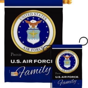 Air Force Proudly Family - Military Americana Vertical Impressions Decorative Flags HG108414 Made In USA
