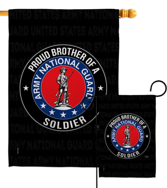 Army Proud Brother Soldier - Military Americana Vertical Impressions Decorative Flags HG108501 Made In USA