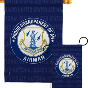 Air Force Proud Grandparent Airman - Military Americana Vertical Impressions Decorative Flags HG108552 Made In USA