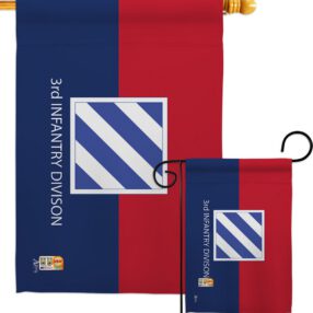 3rd Infantry Division - Military Americana Vertical Impressions Decorative Flags HG140332 Made In USA
