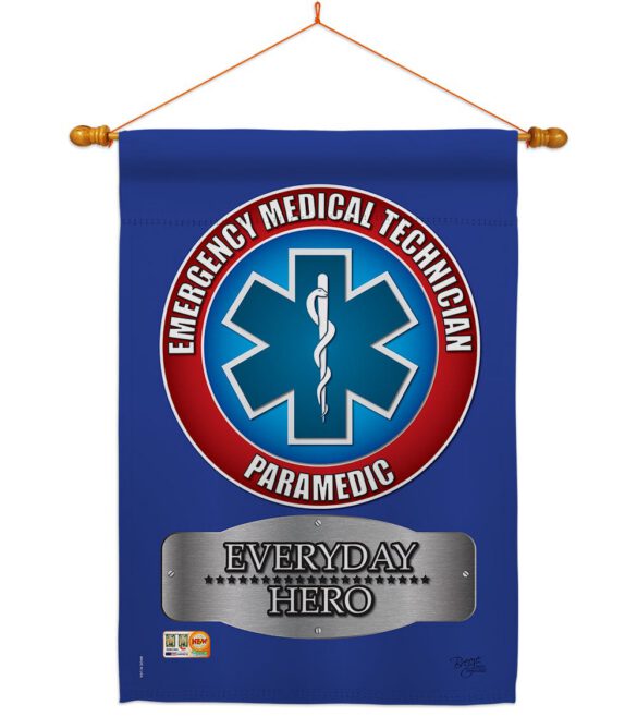 EMT - Military Americana Vertical Impressions Decorative Flags HG108009 Made In USA - Image 10