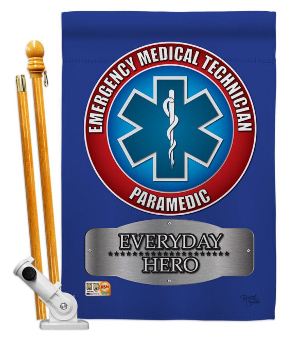 EMT - Military Americana Vertical Impressions Decorative Flags HG108009 Made In USA - Image 5