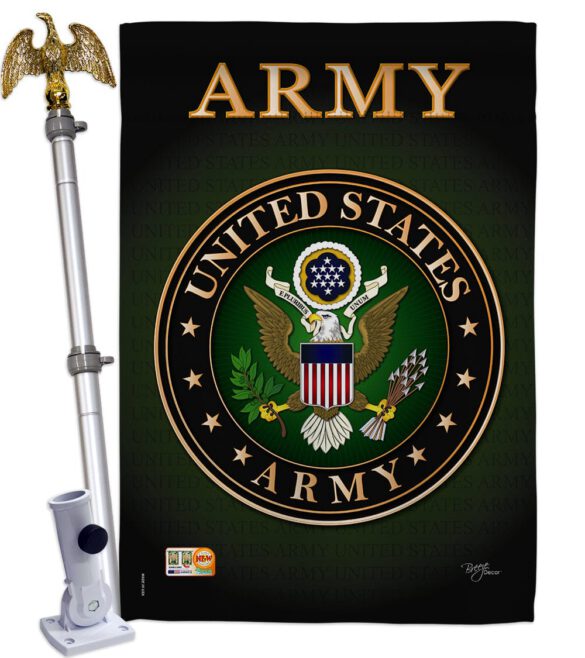 Army - Military Americana Vertical Impressions Decorative Flags HG108055 Made In USA - Image 10