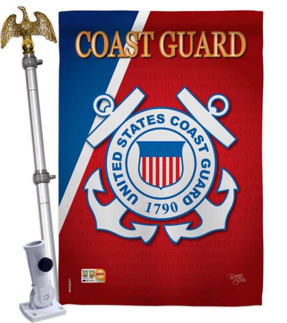 Coast Guard - Military Americana Vertical Impressions Decorative Flags HG108056 Made In USA - Image 9
