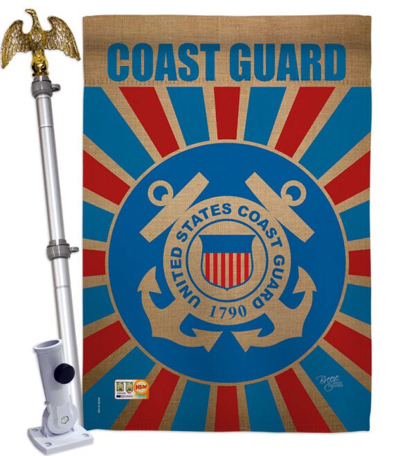 Coast Guard - Military Americana Vertical Impressions Decorative Flags HG108397 Made In USA - Image 9