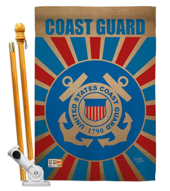 Coast Guard - Military Americana Vertical Impressions Decorative Flags HG108397 Made In USA - Image 5