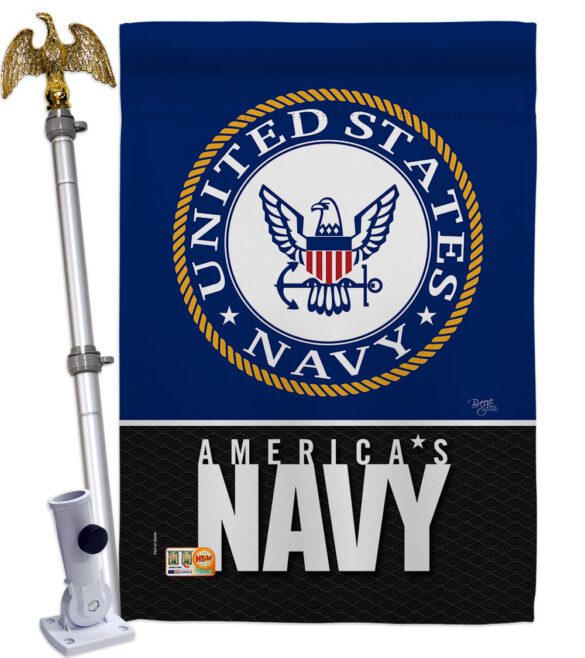 America Navy - Military Americana Vertical Impressions Decorative Flags HG108408 Made In USA - Image 10