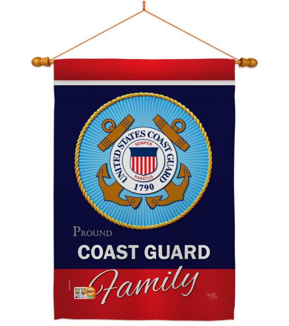 Coast Guard Proudly Family - Military Americana Vertical Impressions Decorative Flags HG108413 Made In USA - Image 10