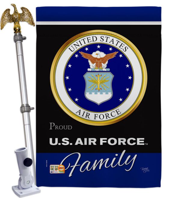 Air Force Proudly Family - Military Americana Vertical Impressions Decorative Flags HG108414 Made In USA - Image 10