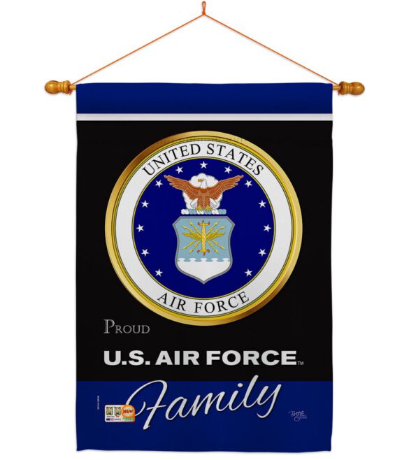 Air Force Proudly Family - Military Americana Vertical Impressions Decorative Flags HG108414 Made In USA - Image 11