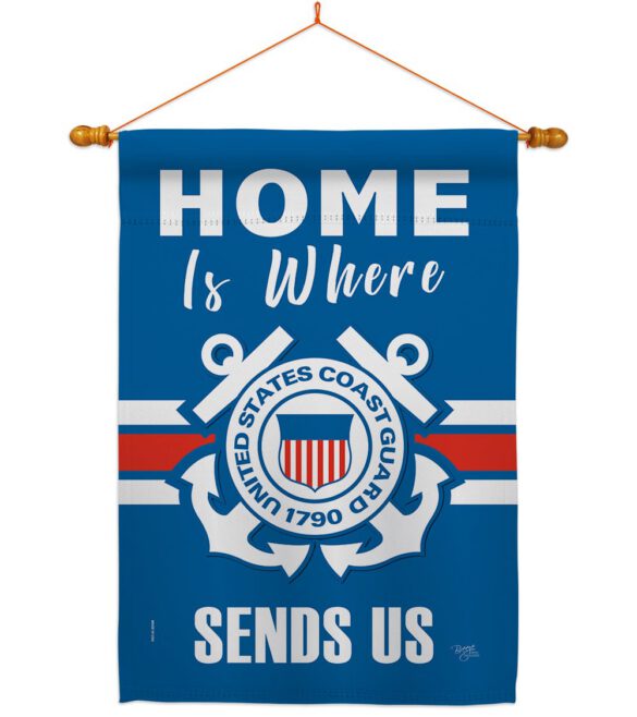 Home is Where Coast Guard - Military Americana Vertical Impressions Decorative Flags HG108459 Made In USA - Image 10