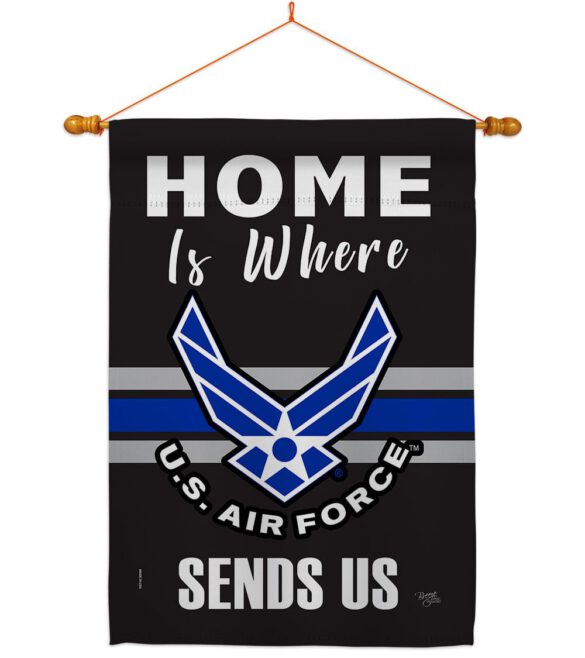 Home is Where Air Force - Military Americana Vertical Impressions Decorative Flags HG108460 Made In USA - Image 10