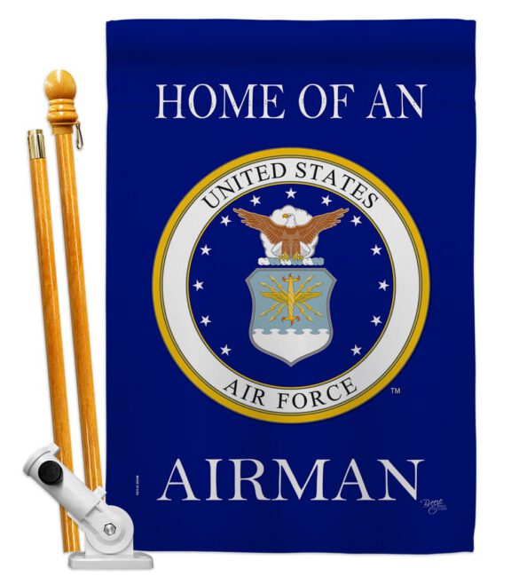 Home of Airman - Military Americana Vertical Impressions Decorative Flags HG108475 Made In USA - Image 5