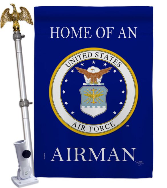 Home of Airman - Military Americana Vertical Impressions Decorative Flags HG108475 Made In USA - Image 9