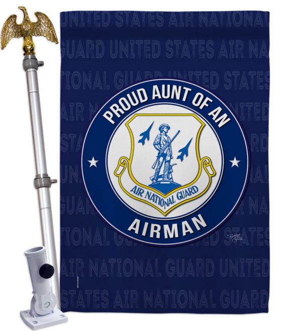 Air Force Proud Aunt Airman - Military Americana Vertical Impressions Decorative Flags HG108489 Made In USA - Image 10