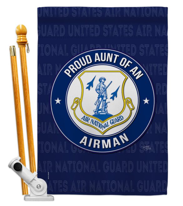 Air Force Proud Aunt Airman - Military Americana Vertical Impressions Decorative Flags HG108489 Made In USA - Image 6