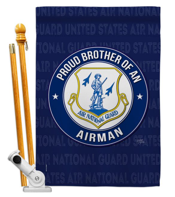 Air Force Proud Brother Airman - Military Americana Vertical Impressions Decorative Flags HG108498 Made In USA - Image 6