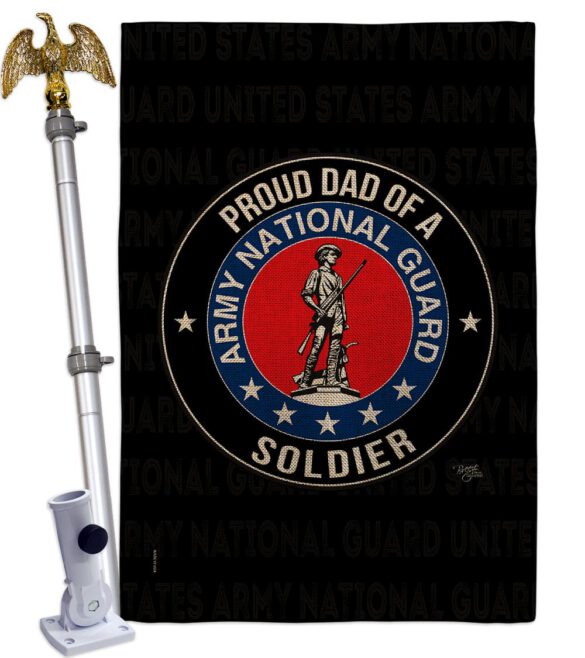 Army Proud Dad Soldier - Military Americana Vertical Impressions Decorative Flags HG108519 Made In USA - Image 20