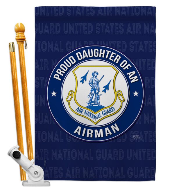 Air Force Proud Daughter Airman - Military Americana Vertical Impressions Decorative Flags HG108525 Made In USA - Image 6