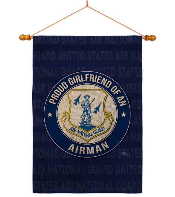 Air Force Proud Girlfriend Airman - Military Americana Vertical Impressions Decorative Flags HG108543 Made In USA - Image 21