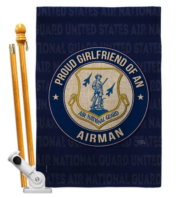 Air Force Proud Girlfriend Airman - Military Americana Vertical Impressions Decorative Flags HG108543 Made In USA - Image 16