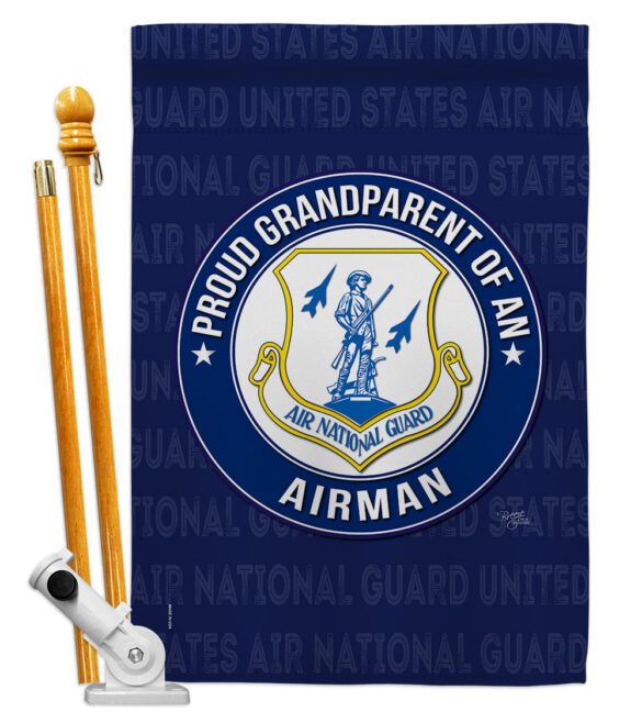 Air Force Proud Grandparent Airman - Military Americana Vertical Impressions Decorative Flags HG108552 Made In USA - Image 6