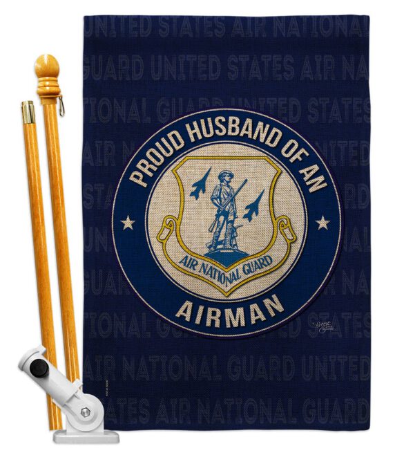 Air Force Proud Husband Airman - Military Americana Vertical Impressions Decorative Flags HG108561 Made In USA - Image 16