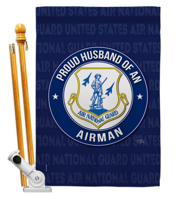 Air Force Proud Husband Airman - Military Americana Vertical Impressions Decorative Flags HG108561 Made In USA - Image 6