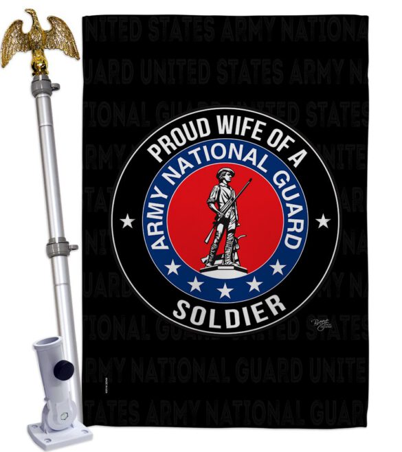 Army Proud Wife Soldier - Military Americana Vertical Impressions Decorative Flags HG108609 Made In USA - Image 10