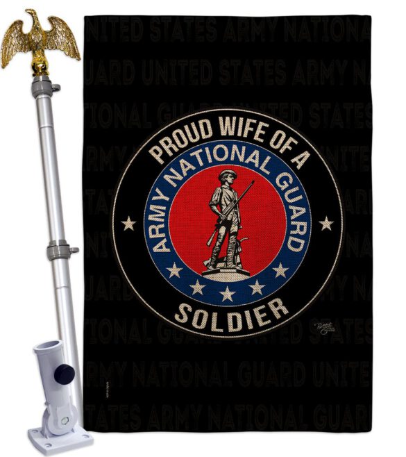 Army Proud Wife Soldier - Military Americana Vertical Impressions Decorative Flags HG108609 Made In USA - Image 20