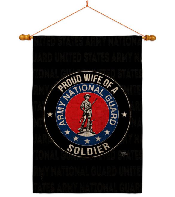 Army Proud Wife Soldier - Military Americana Vertical Impressions Decorative Flags HG108609 Made In USA - Image 21