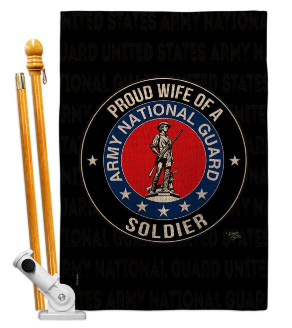 Army Proud Wife Soldier - Military Americana Vertical Impressions Decorative Flags HG108609 Made In USA - Image 16