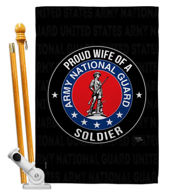 Army Proud Wife Soldier - Military Americana Vertical Impressions Decorative Flags HG108609 Made In USA - Image 6